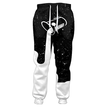 

6XL New Pant Women Men Pouring Into Starry Night Sky To Fill Up The Galaxy Glass Of Milk 3D Printed Sweatpants Casual Trousers
