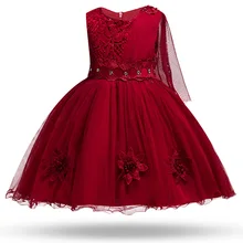 Детское летнее уникальное кружевное свадебное платье; Сетчатое праздничное платье с блестками и аппликацией для маленьких девочек; детское платье для выступлений на фортепиано