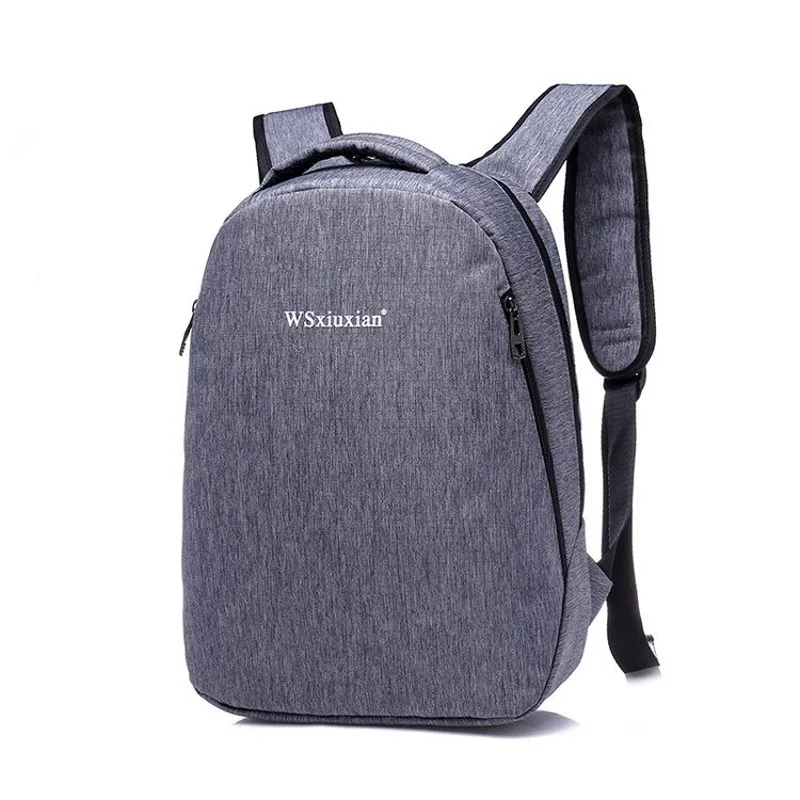 

Solid Backpack Preppy Style Contracted joker School Bag Large Capacity Gray Computer bag minimalist College overnight bag boy