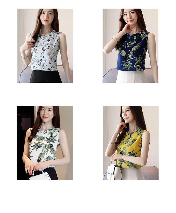 Womens Tops And Blouses Summer Sleeveless Floral Shirts Women Blouse Plus Size Print Tops Ladies Moda Chiffon Blusas Femininas (1)