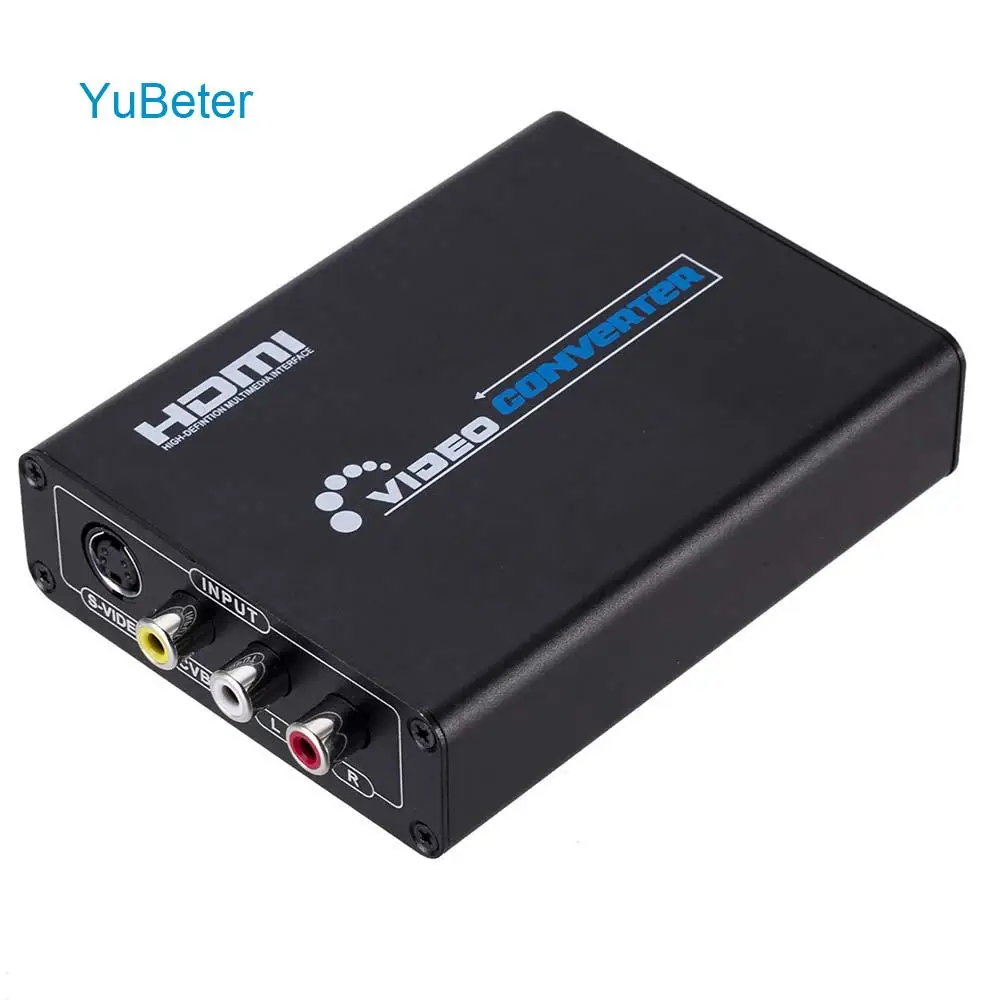 YuBeter S Video AV to HDMI конвертер видео аудио адаптер сигнала приемник для HDTV монитора