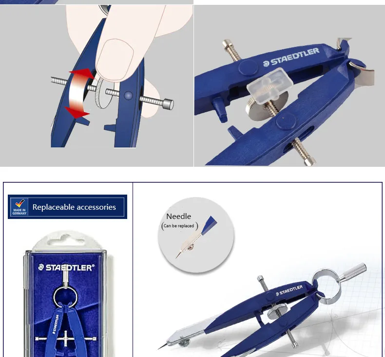 Staedtler плотник компас инструмент для рисования для профессиональных чертежей