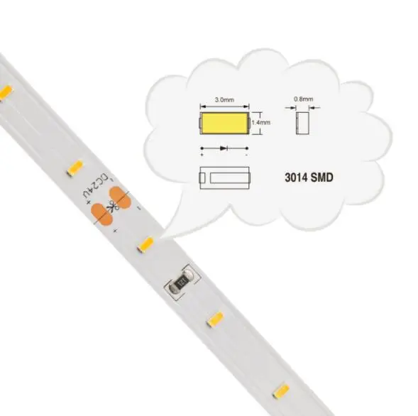 SMD3014 DC12V CRI&gt 90 Светодиодная лента 60led/M 300led/5 м супер яркая светодиодная 5
