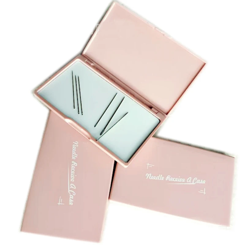 

29%,Pink Bead Needle Storage Case Magnetic Needle Holder Box Useful Manual DIY Tools Suction Needle Storage Boxes PET+PE