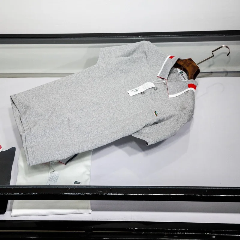 LACOSTE LEGEND Running Shirt Men Quick Dry Breathable Golf T-Shirts Running Slim Fit Summer Tees Sport Fitness New Arrival