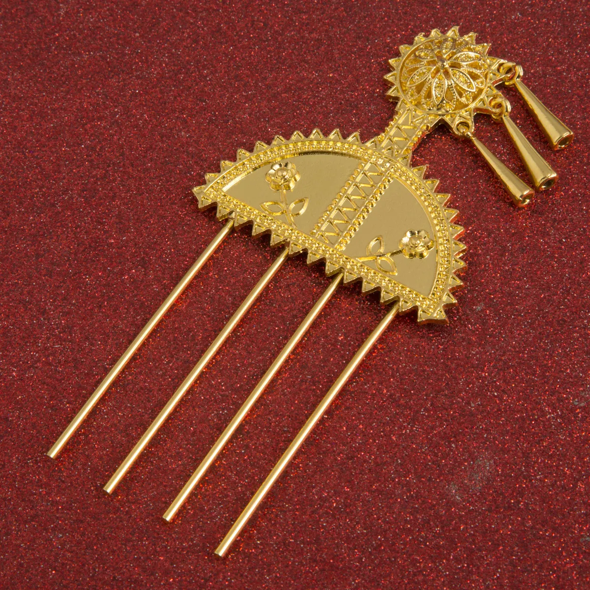 Ethiopian Hairpin Jewelry Gold Color Ethiopian Hair Combs Africa Hair Pin Eritrea Kenya Sticks Habasha New