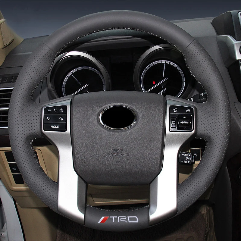 Кожаный защитный чехол на руль для Toyota 4runner FJ150 Tundra Tacoma 2014 UP|Чехлы руль| |