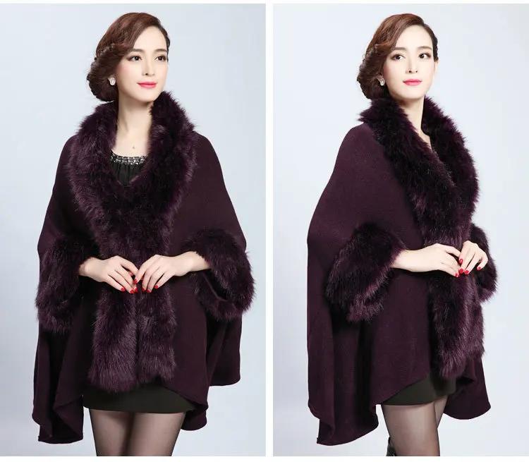 TONGMAO Европейский стиль модные зимние женские теплые Feminino Casaquinho пальто из искусственного меха пончо накидка верхняя одежда кардиган шаль плащ