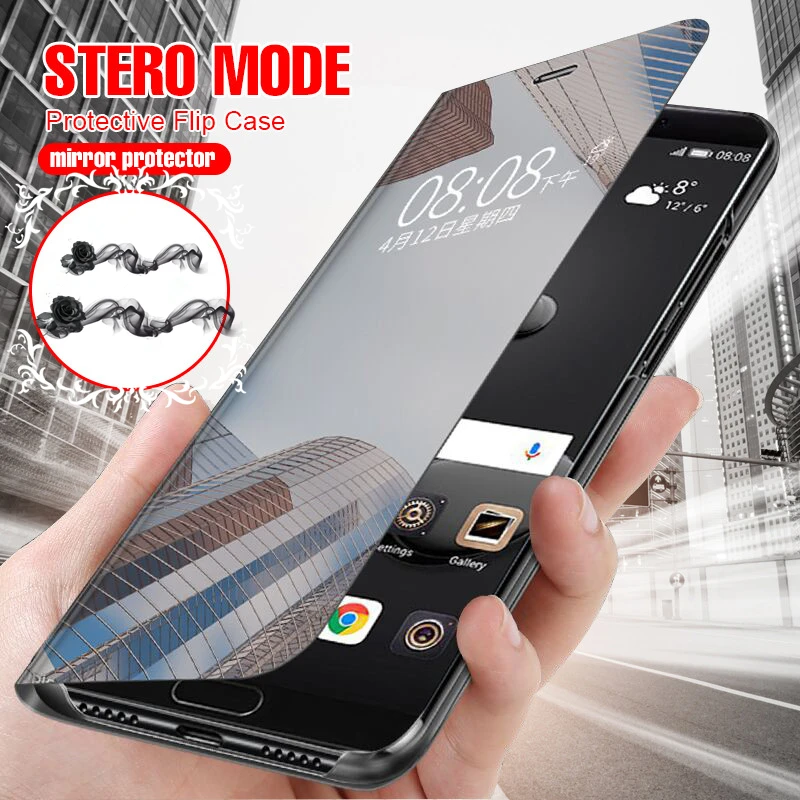 

Mirror Flip Case For Samsung Galaxy S9Plus S8 S7 S6 Edge Note 9 8 5 A3 A5 J3 J5 J7 2017 Clear View A8 A6Plus A7 2018 Cover Coque