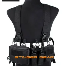 TMC 7.62 Тактический Грудь Рог черный cordura Военная Униформа страйкбол Грудь Rig Шестерни(sku12050822