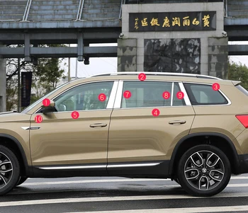 

Stainless steel car window car accessories Exterior Window Sill Lid Trims for skoda kodiaq 2016 2017 2018 Car Styling