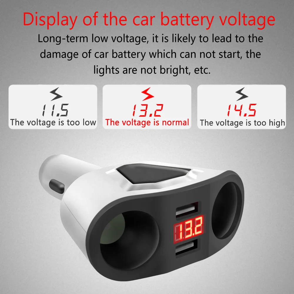 Автомобильное зарядное устройство CARPRIE высокое качество черное двойное USB 2