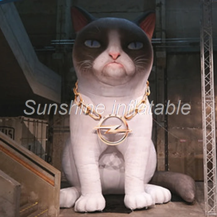 

Custom made grumpy giant inflatale cat for brand advertising animal cartoon big sale