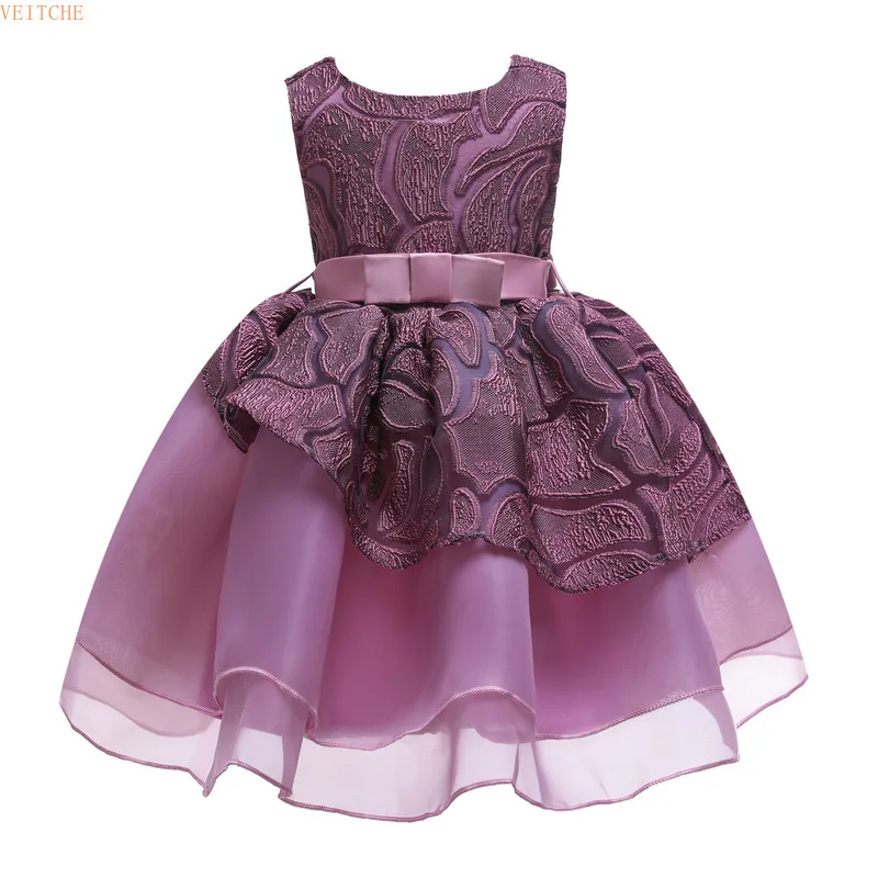 

Embroidered Flower Girls Dress Wedding Party Dresses for Kids Pearls Formal Ball Gown Evening Baby Outfits Tulle Girl Frocks