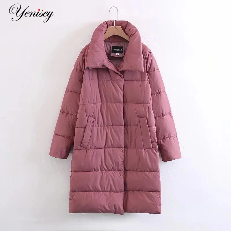 

XZ145-1336 Europe and America fashion wind big long Lapel cotton padded clothes W1004