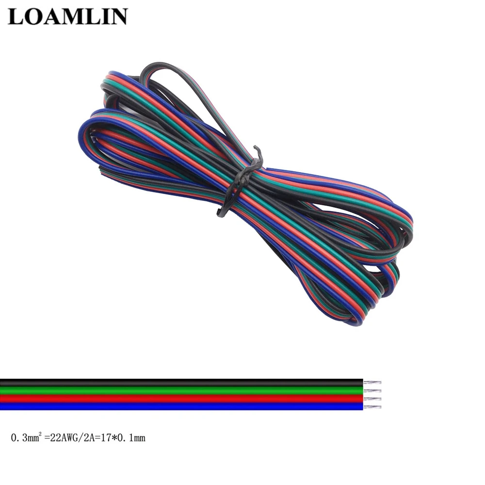 22AWG светодиодный провод кабель 2Pin/3Pin/4Pin/5Pin для WS2812B WS2811 5050 2835 5730 прокладки СИД светильник