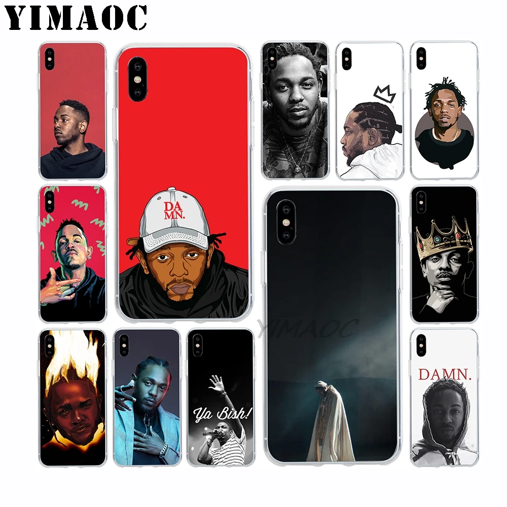 

YIMAOC Kendrick Lamar Soft TPU Silicone Case for Apple Iphone Xr Xs Max X 10 8 Plus 7 6S 6 Plus SE 5S 5 7Plus 8Plus Cover