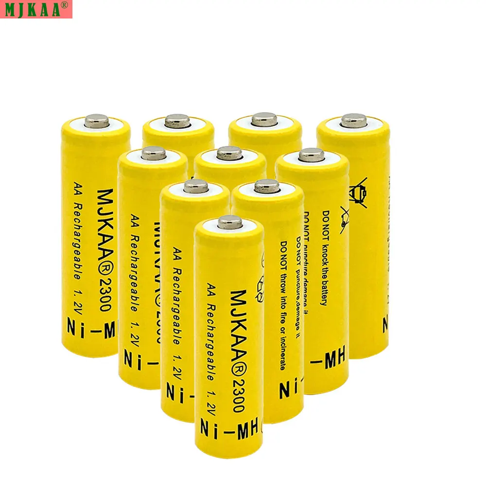 

Cncool 10pcs 1.2V Ni-MH AA 2300mAh Rechargeable Batteries 2A Neutral Battery Rechargeable Battery AA Batteries