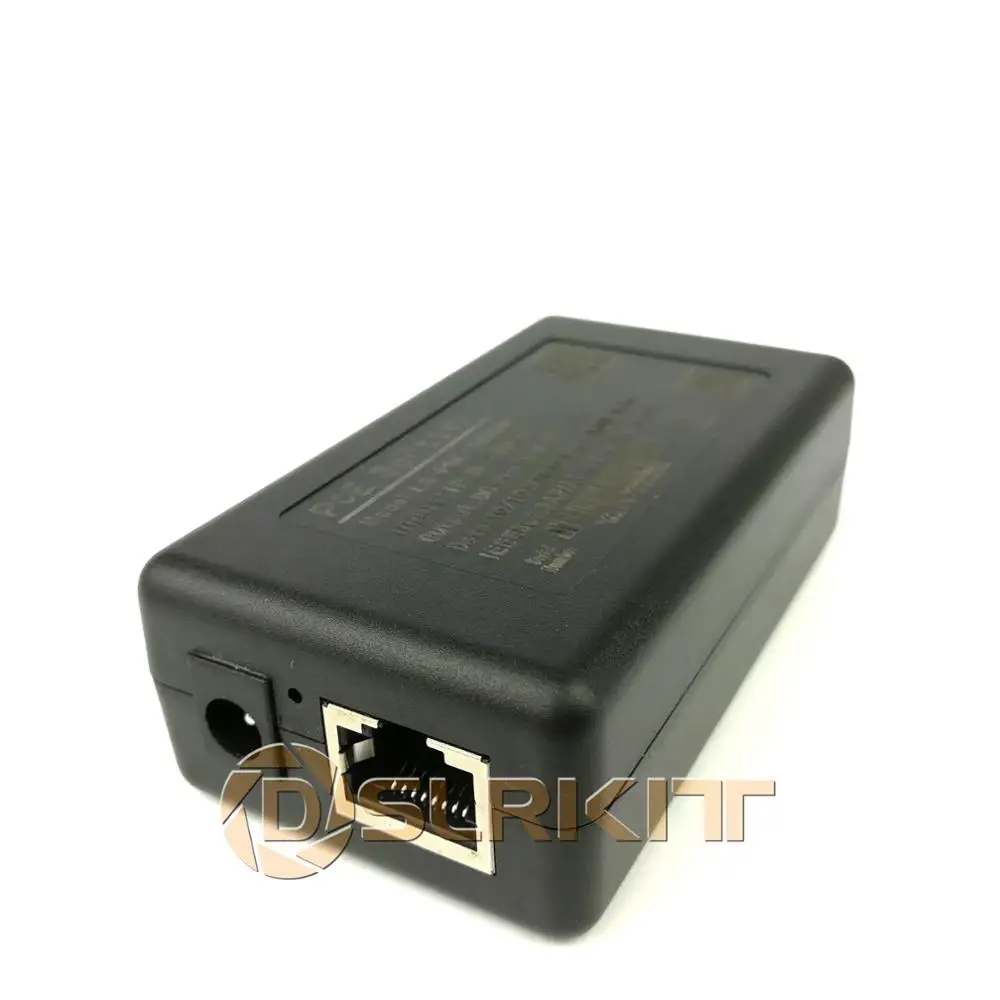 Revotech Gigabit PoE Splitter 48V till 12V 2A, 5,5x2,5mm DC IEEE 802.3af/at  Standard Power over Ethernet Splitter Adapter för IP-säkerhetskamera