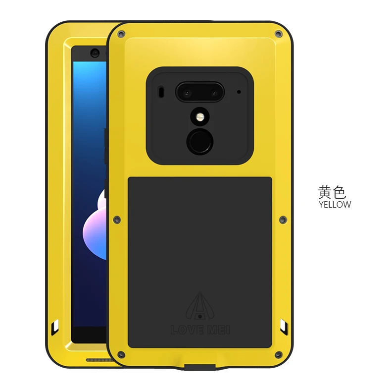 Большой металлический Водонепроницаемый чехол для htc U12 плюс U12+ Алюминий ударостойкая защита мобильного задняя крышка-чехол для телефона