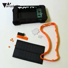 AMZDEAL сборка солнечной энергии Банк случае наборы DIY Набор двойной USB порт наружное водонепроницаемое зарядное устройство с светодиодный фонарик 606090