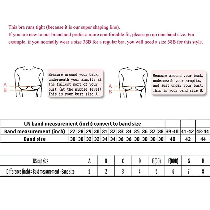 amazon US bra size