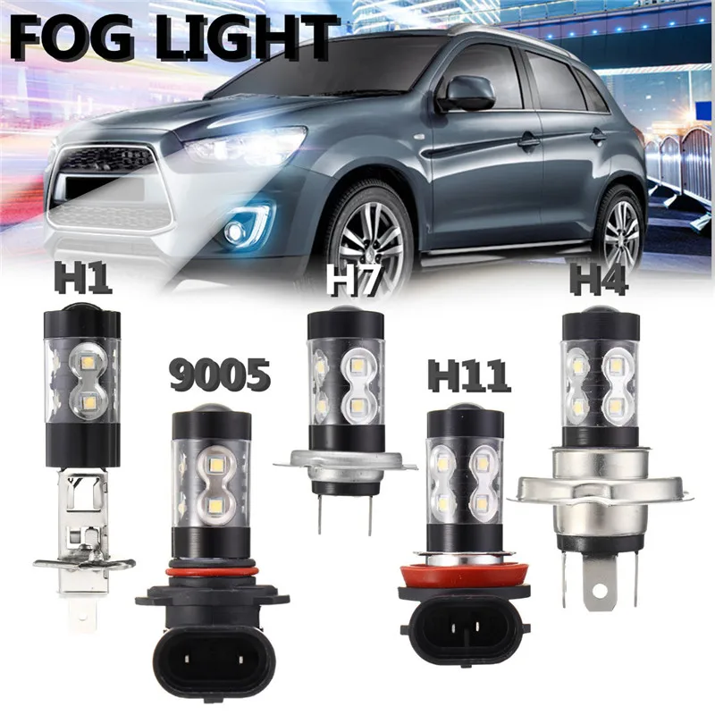 

H1 H4 H7 H11 9005 LED Car Fog Light Fog Lamp LED Headlight Daytime Running Light DRL Car Front Lights 12V White 6000K 1000Lm