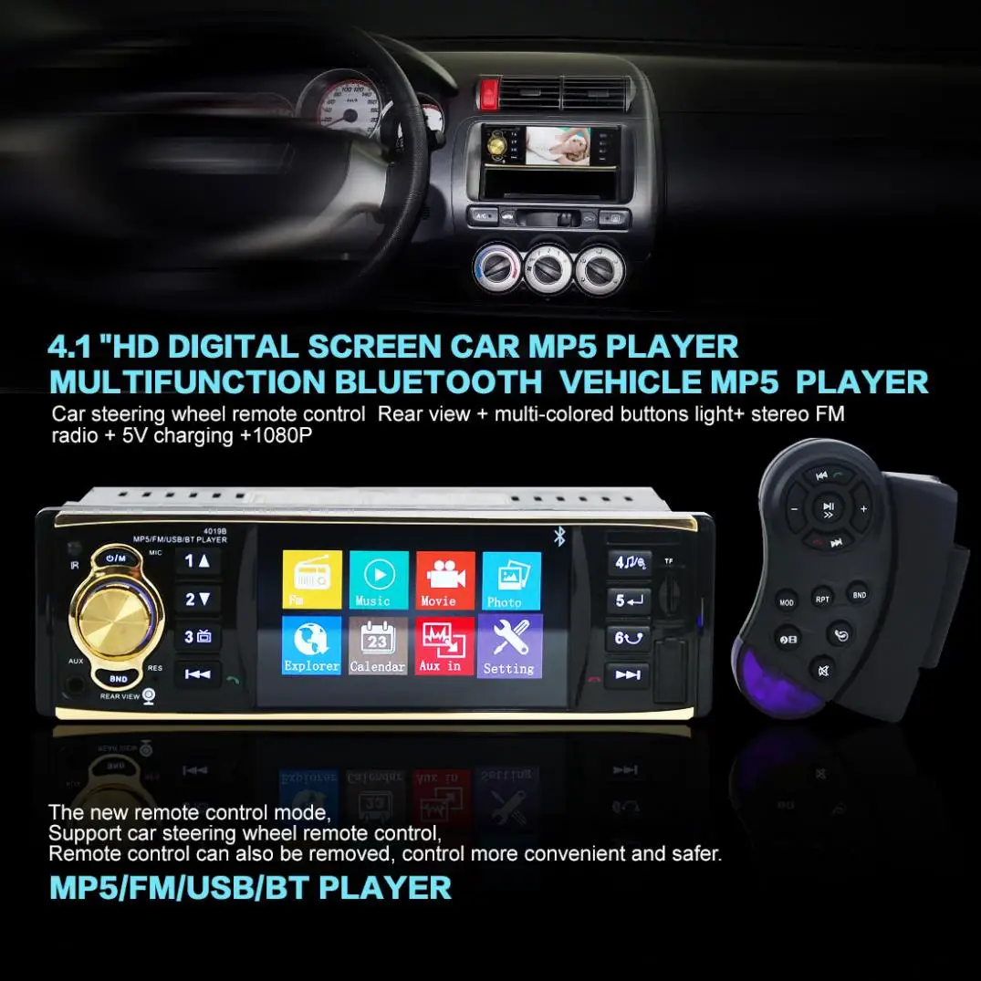 MP3 Mani Ultimo United MP5 Car Libere chiamate a Sostegno Dollar States USD Radio MP4 V Auto FM Stereo Epathchina Pollici SelenTeks 4.1 del Video Giocatore HD 12 Bluetooth AUX di Autoradio stock supporto Ingresso 2 MP3 Mani Ultimo United 2