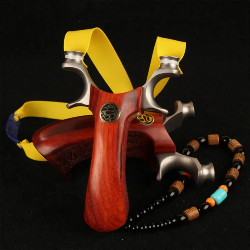 

Dragon elephant stainless steel slingshot hunting professional mahogany handle precision outdoor shooting rubber band