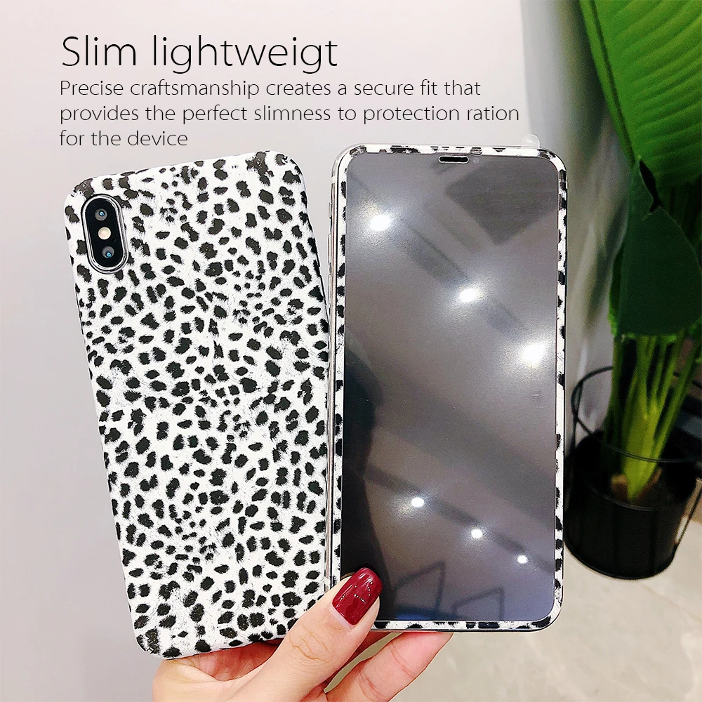 PORTEFEUILLE luxury 360 Full  Sexy screen Leopard Patterned print for IPhone 6 7 8 plus X XS XR XS MAX silicone cover protection (1)