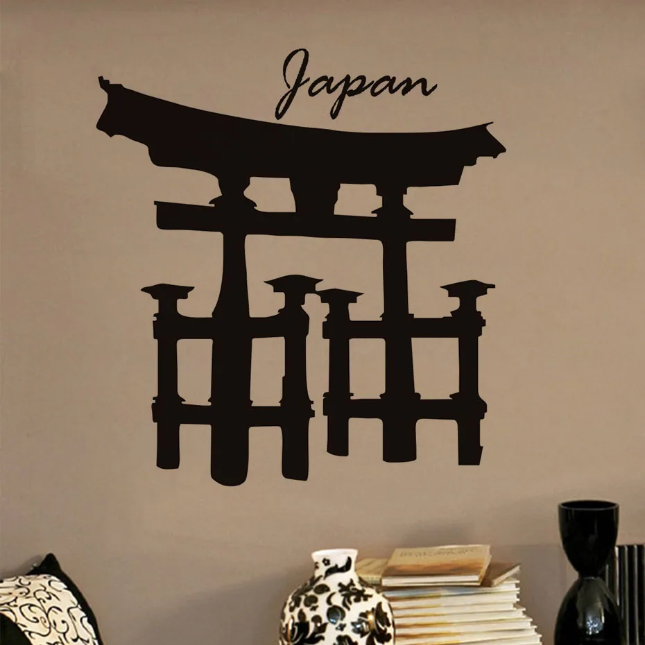 Torii Gate Wall Stickers Japanese Religious Architecture Vinyl