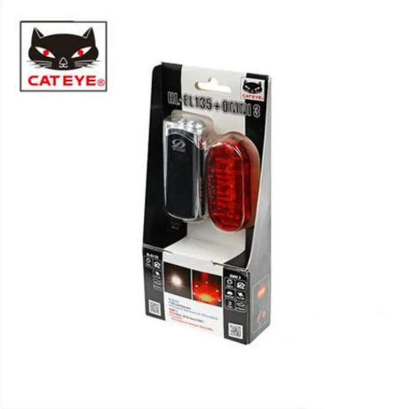 

CATEYE HL-EL135+TL-LD135-R set bicycle lamp lights, mountain bike headlights taillights