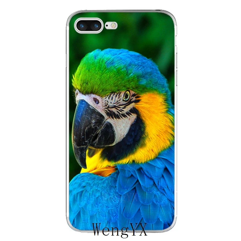 Зеленый попугаи Тонкий Силиконовый ТПУ мягкий чехол для iPhone X, 8, 8 plus, 7, 7 plus, 6 6s плюс 5 5S 5c SE 4 4S