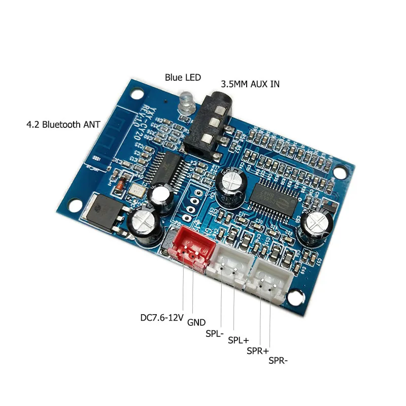 10 Вт DC 8-16 в беспроводной Bluetooth 4,2 аудио приемник Цифровой 15 Вт+ 15 Вт Плата усилителя 3,5 мм Aux в 16 бит ЦАП модуль Bluetooth