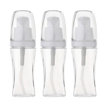 

3Pcs Empty PET Plastic Bottle Lotion Makeup Cosmetic Refill Container Clear 40ml