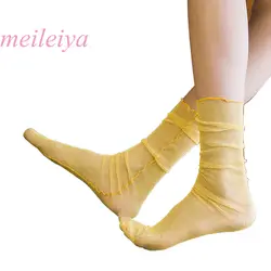 MEILEIYA 12 пар/упак. летние и осенние носки женские креативные стрейч шелковые носки женские носки цветные шелковые кучи носочков