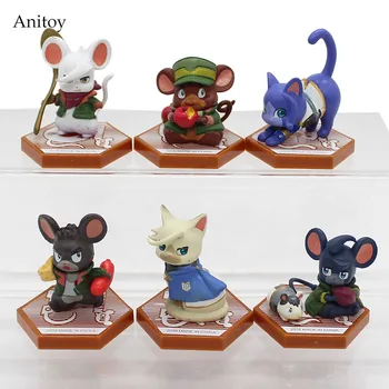 

6pcs/set Iron-Blooded Orphans Mobile Suit Gundam Cat & Mouse PVC Figure Collectible Toy 5cm KT4108