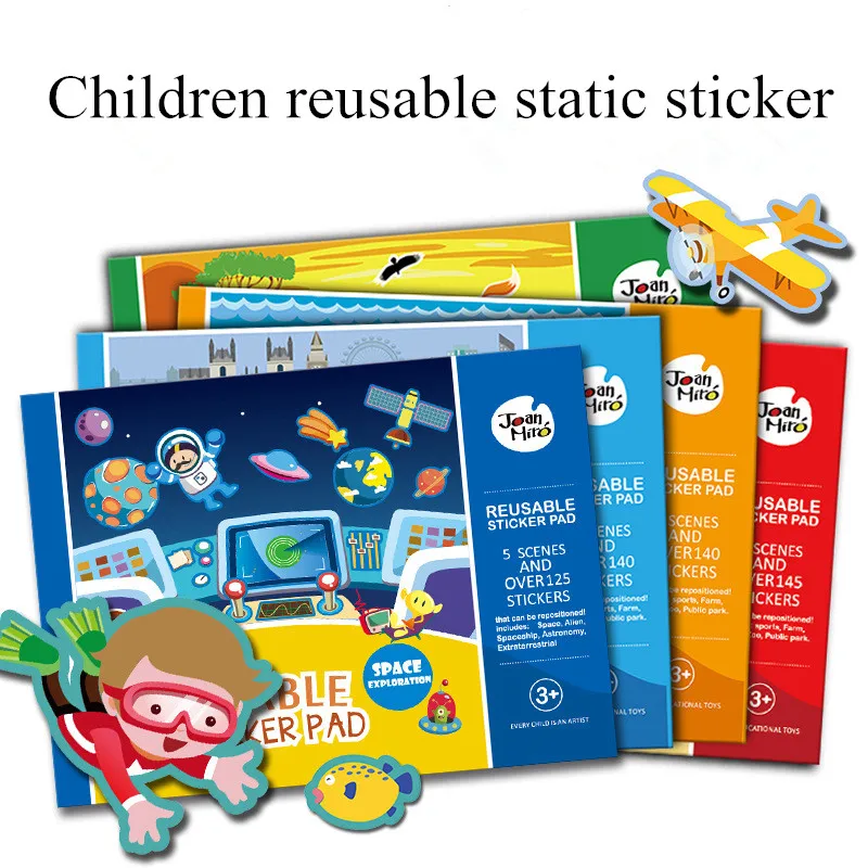 New Reusable Stickers Book Game Pad Collection Kids Educational Toys for Children Puzzle Gift