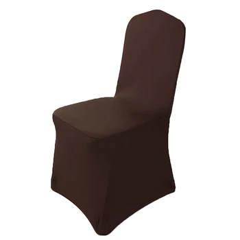 

Elegant Stretch Strap-free chair Bi-Elastic Chair cover made of elastane for banquet hall (coffee brown)
