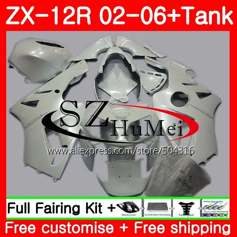 

Injection For KAWASAKI NINJA Pearl White ZX-12R ZX1200 CC 24HS11 ZX12R 02 03 04 05 06 ZX 12R 2002 2003 2004 2005 2006 Fairings