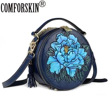 COMFORSKIN Guaranteed Genuine Leather Women Totes New Arrivals Vintage Classic Brand Messenger Bag Large Capacity Cross-body Bag