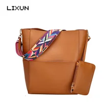 LIXUN Luxury Bucket font b Handbags b font Women Bags Designer Brand Famous Shoulder Bag Female