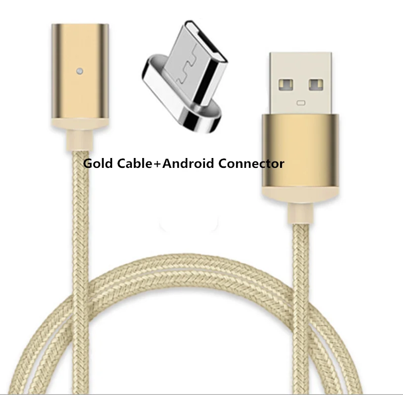 Магнитный кабель USB для быстрой зарядки, магнитный кабель usb type C для зарядки и передачи данных, кабель Micro USB для мобильного телефона, usb-шнур - Цвет: Micro USB Cable