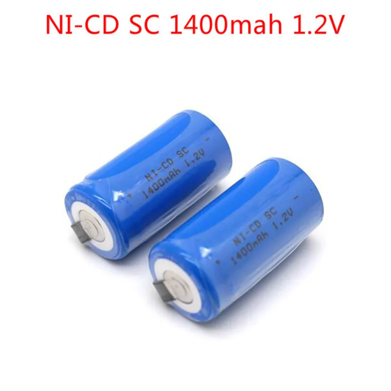 Beli 2 pcs Vbatty Ni cd sel Ni cd baterai 2 pcs banyak biru warna Sub C Ni cd SC 1.2 V 1400 mAh Ni Cd Baterai Isi Ulang