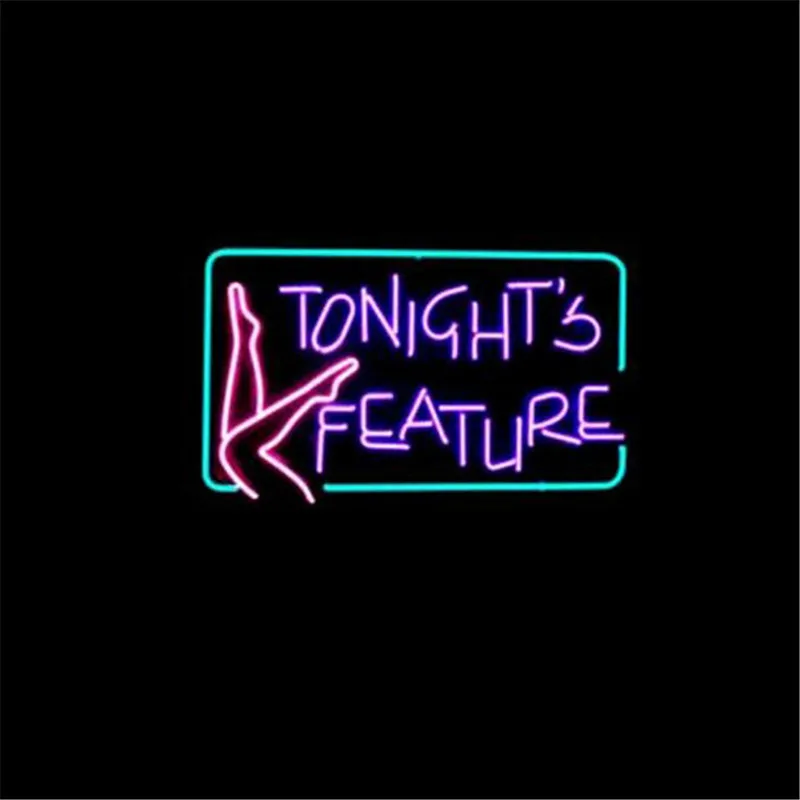Неоновая вывеска TONIGHTS 17*14 дюймов отличная Настоящее стекло пивной бар паб