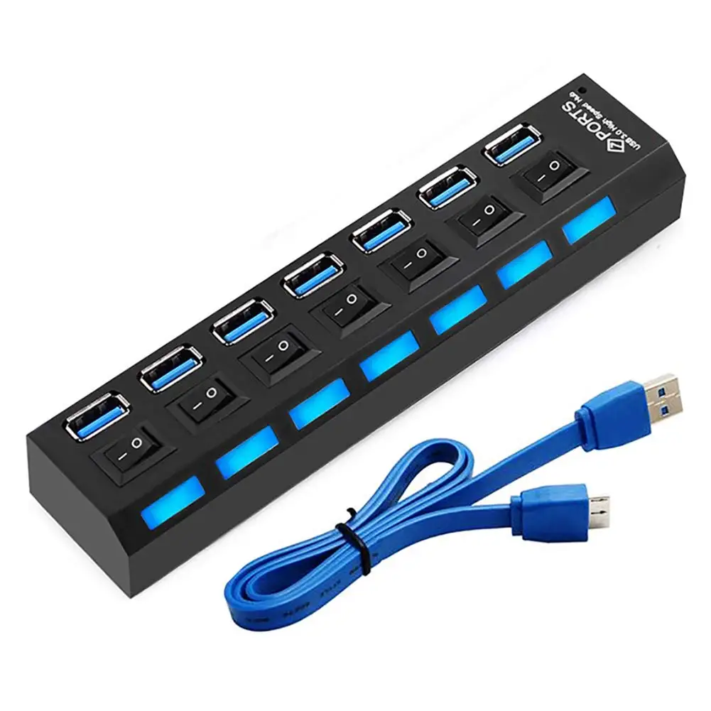 Usb-хаб 3,0 Мульти USB 3,0 док-станция USB высокоскоростной разветвитель 3/6 Порты жил устройство для чтения карт SD TF все в одном для ПК Компьютерные аксессуары