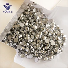 YANRUO 2058NoHF SS16 Light Chrome 1440 sztuk płaski tył bez poprawek szklany kamień kryształowe kryształki do zdobienia paznokci dżetów