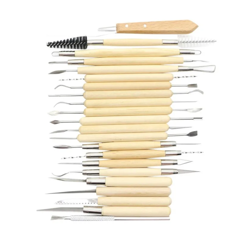 22pcs Pro Polymer Clay Sculpting Tool Set DIY Kids Self Teaching