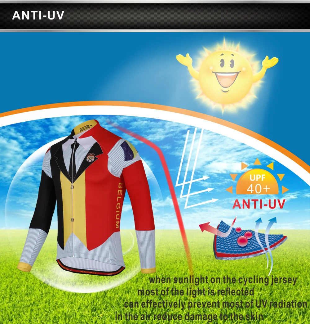 ZM Belgium Spring Autumn Men Cycling Jerseys Breathable Sportwear Mountain Bike Clothing Riding Clothes Outdoor Bicycle Jacket