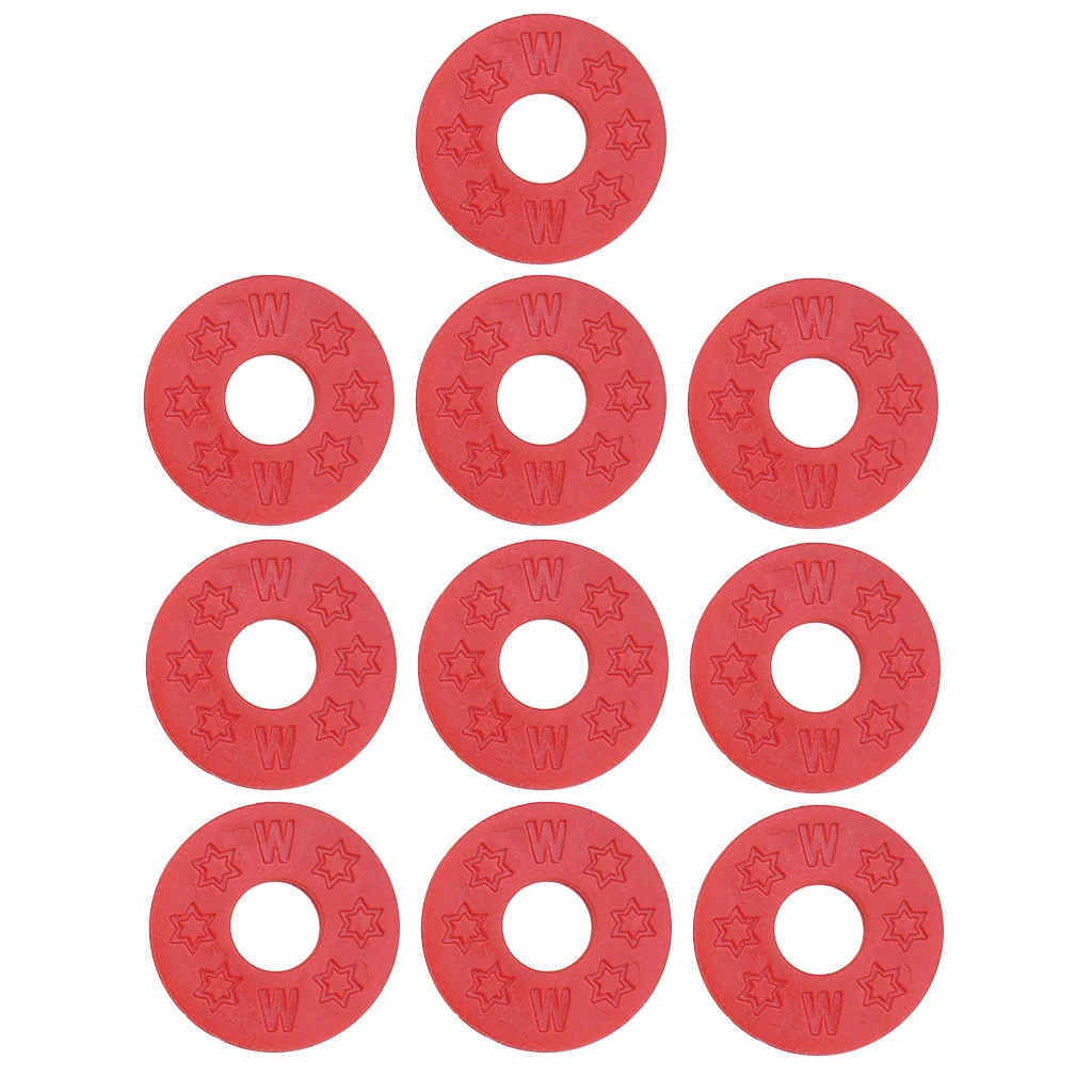 10 Pieces Acoustic Electric Guitar Bass Strap Block Rubber Safety Strap Lock Washer Gasket Cushion